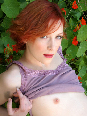 Flat Chested Redhead Girl Indiana Littlemutt With Neatly Trimmed Bush Poses Naked