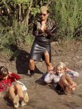 Crazy Outdoor Mud Exercises Of Clothed Gina Killmer, La Bella Blanca, Nessa Devil And Jenny Lee