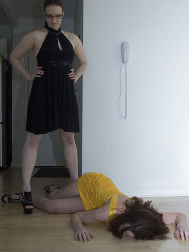 Slave Girl With Long Legs And Tiny Tits Gets Rope Bound And Suspended By Her Domina Claire Adams